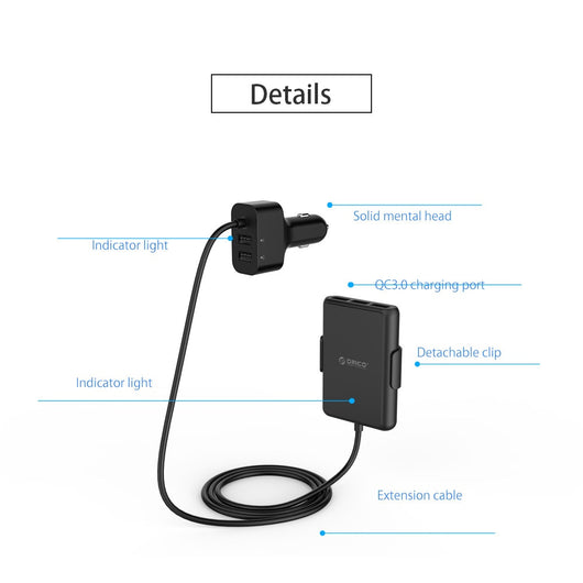 Cargador Rápido para Auto ORICO QC3.0 - Image 18