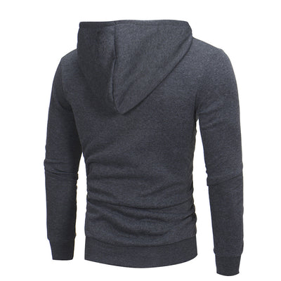 Sudadera con Capucha y Cierre Diagonal - Suéter Sólido para Hombre - Image 12