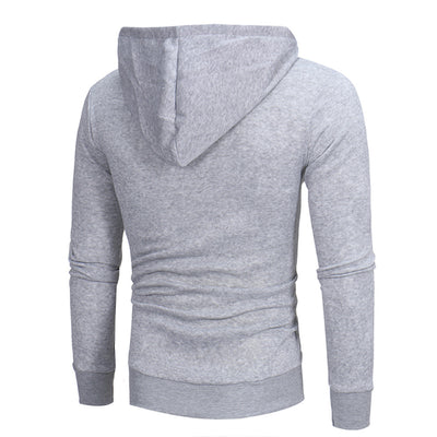 Sudadera con Capucha y Cierre Diagonal - Suéter Sólido para Hombre - Image 16
