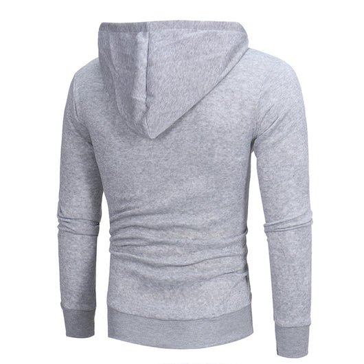 Sudadera con Capucha y Cierre Diagonal - Suéter Sólido para Hombre - Image 16