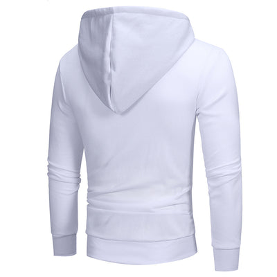 Sudadera con Capucha y Cierre Diagonal - Suéter Sólido para Hombre - Image 25