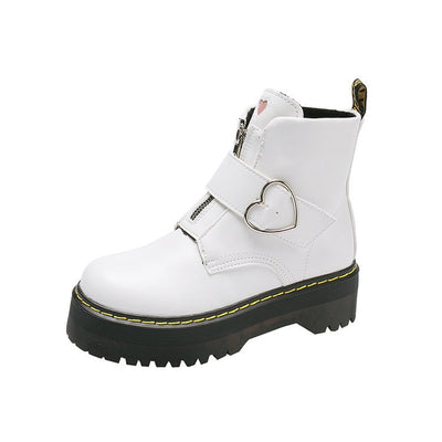 Botas Martin Mujer Plataforma Acolchada - Botines de Caña Corta con Cordones - Image 26