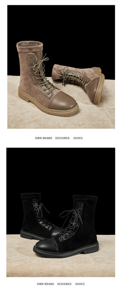 Botas Planas con Cordones y Elástico - Image 12