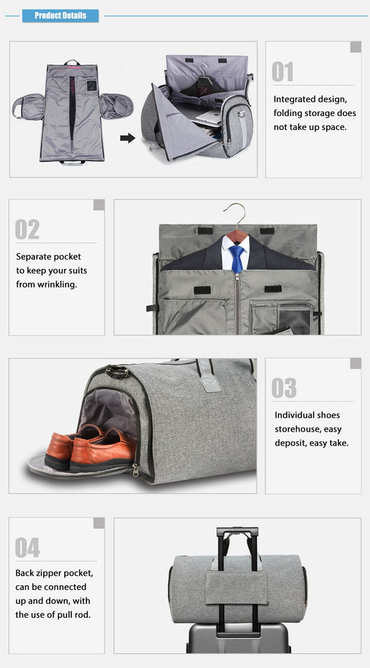Bolsa de Viaje Ejecutiva con Perchero y Correa de Hombro - Image 10