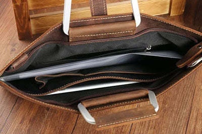 Bolso Bandolera Masculino de Cuero - Image 13