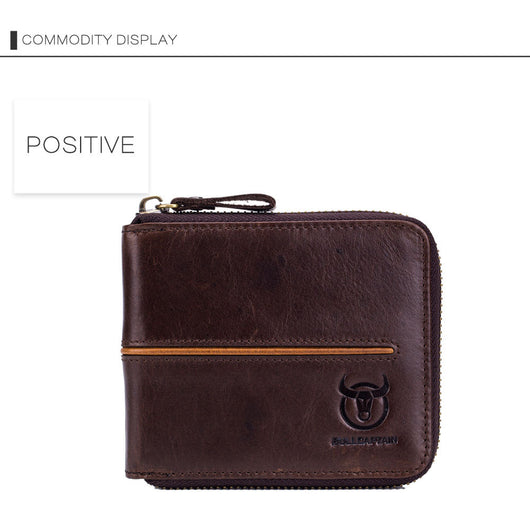 Billetera de Cuero Genuino para Hombre con Múltiples Compartimentos y Cierre - Image 12