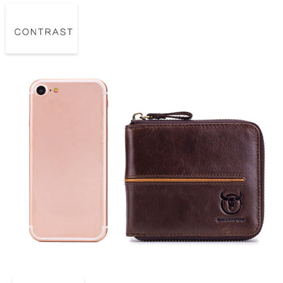 Billetera de Cuero Genuino para Hombre con Múltiples Compartimentos y Cierre - Image 13