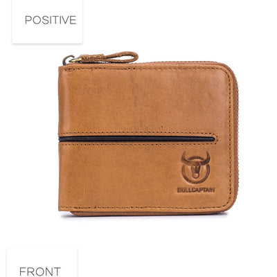 Billetera de Cuero Genuino para Hombre con Múltiples Compartimentos y Cierre - Image 14