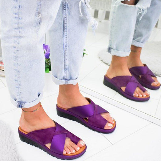 Sandalias Cuña Medio Tacón para Dedos - Image 13