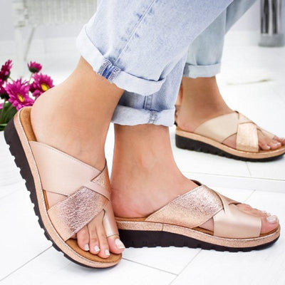 Sandalias Cuña Medio Tacón para Dedos - Image 16