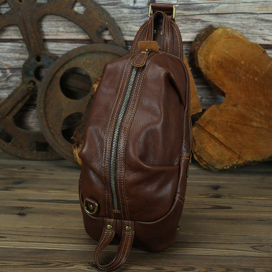 Bolso de Cuero Genuino Capacidad Grande Estilo Retro - Image 7