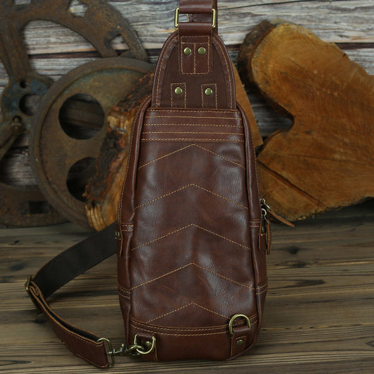 Bolso de Cuero Genuino Capacidad Grande Estilo Retro - Image 8