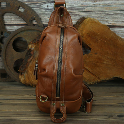 Bolso de Cuero Genuino Capacidad Grande Estilo Retro - Image 9