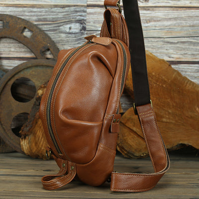 Bolso de Cuero Genuino Capacidad Grande Estilo Retro - Image 10