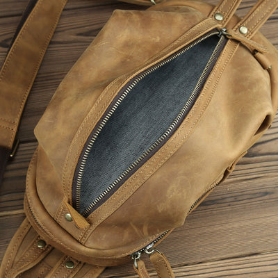 Bolso de Cuero Genuino Capacidad Grande Estilo Retro - Image 20