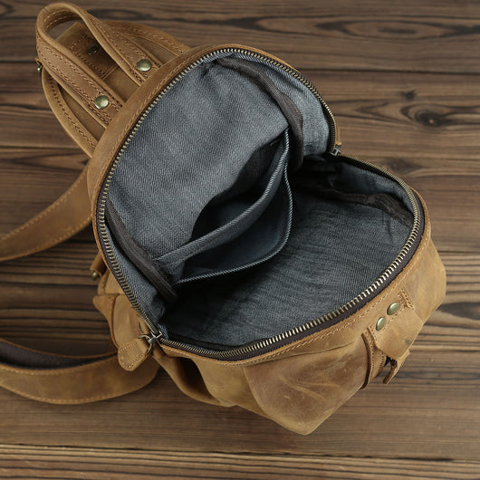 Bolso de Cuero Genuino Capacidad Grande Estilo Retro - Image 22