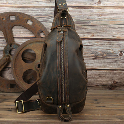 Bolso de Cuero Genuino Capacidad Grande Estilo Retro - Image 25