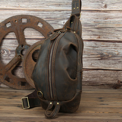 Bolso de Cuero Genuino Capacidad Grande Estilo Retro - Image 26