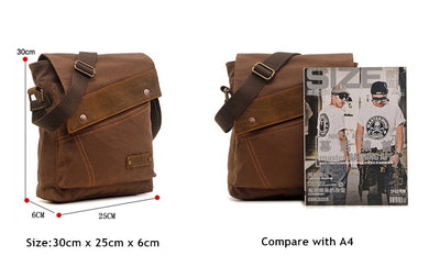 Bolsa de Lona Retro Crossbody Unisex - Bolsa de Hombro Vertical - Image 12