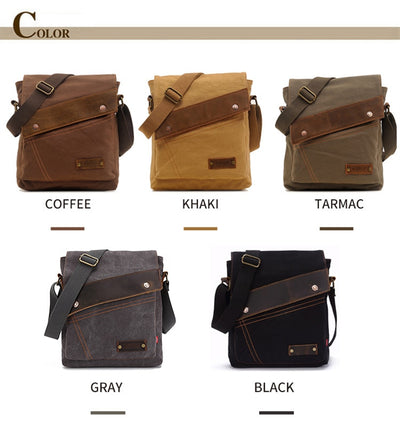 Bolsa de Lona Retro Crossbody Unisex - Bolsa de Hombro Vertical - Image 13