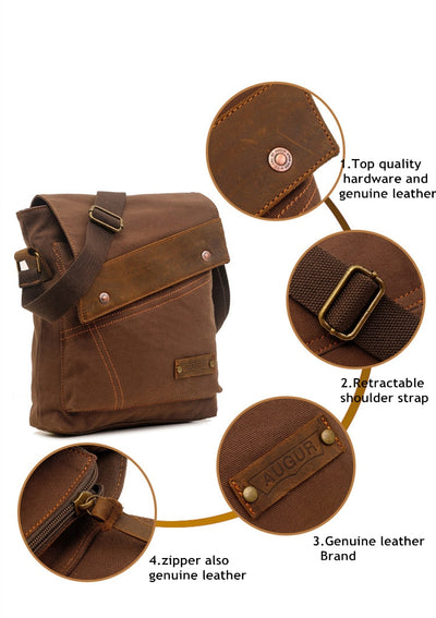 Bolsa de Lona Retro Crossbody Unisex - Bolsa de Hombro Vertical - Image 14
