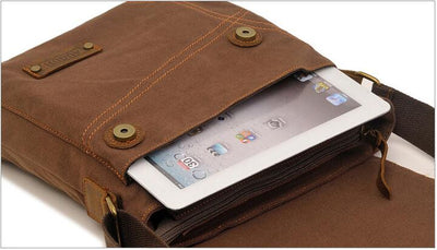 Bolsa de Lona Retro Crossbody Unisex - Bolsa de Hombro Vertical - Image 17