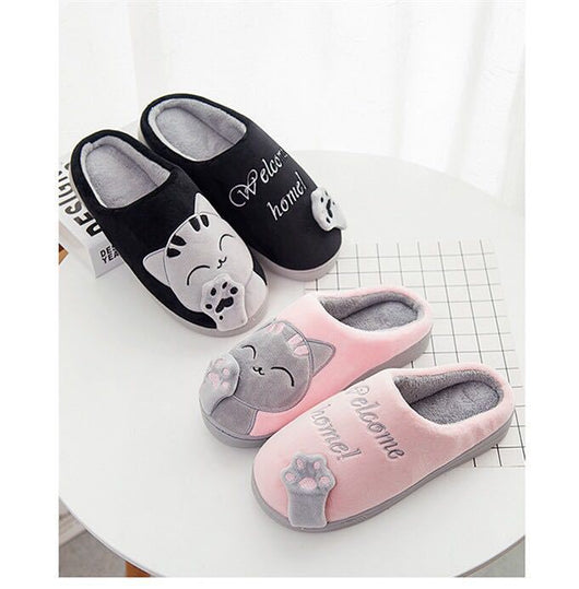 Pantuflas Invierno para Mujer Diseño Gato Cartoon - Cómodas y Cálidas para Casa - Image 7