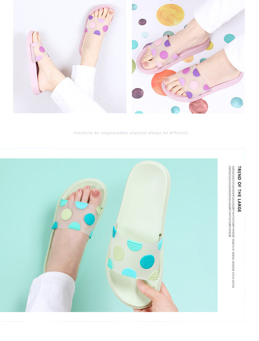 Pantuflas Transparentes con Lunares y Diseño Infantil Antideslizantes - Image 13