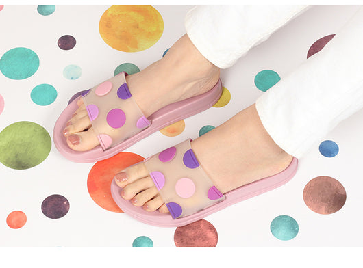 Pantuflas Transparentes con Lunares y Diseño Infantil Antideslizantes - Image 14
