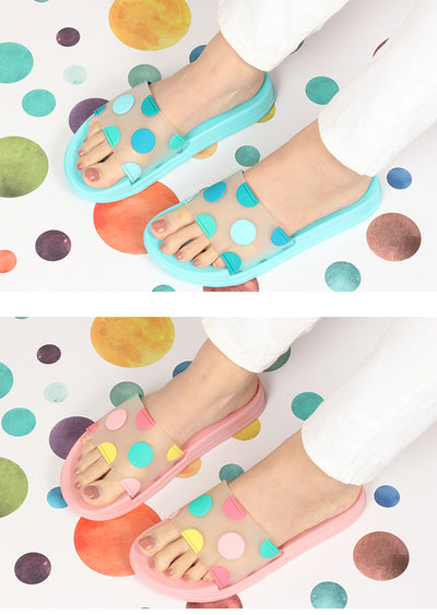 Pantuflas Transparentes con Lunares y Diseño Infantil Antideslizantes - Image 15