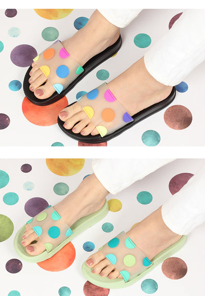 Pantuflas Transparentes con Lunares y Diseño Infantil Antideslizantes - Image 16