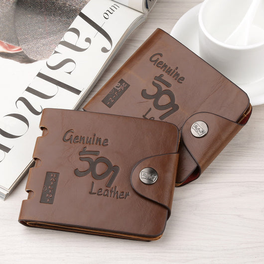 Billetera Retro Vintage Tridoble para Hombre - Estilo Europeo y Americano - Image 6
