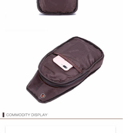 Bolsa de Pecho de Cuero para Hombre - Bandolera Crossbody - Image 15