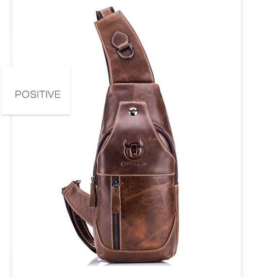 Bolsa de Pecho de Cuero para Hombre - Bandolera Crossbody - Image 16