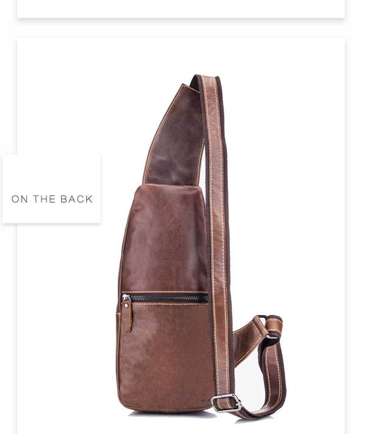 Bolsa de Pecho de Cuero para Hombre - Bandolera Crossbody - Image 17