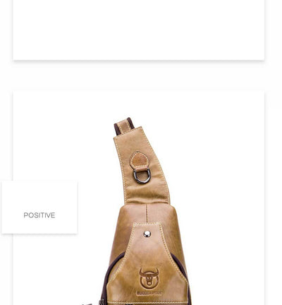 Bolsa de Pecho de Cuero para Hombre - Bandolera Crossbody - Image 19