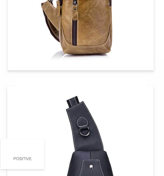 Bolsa de Pecho de Cuero para Hombre - Bandolera Crossbody - Image 20