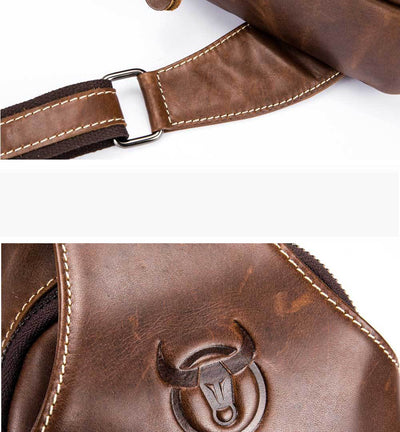 Bolsa de Pecho de Cuero para Hombre - Bandolera Crossbody - Image 22
