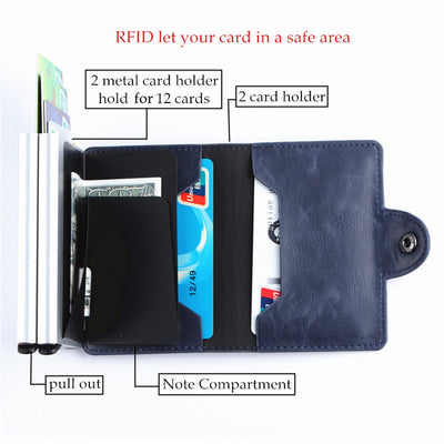 Billetera de Cuero para Tarjetas de Crédito con Protección RFID - Aluminio Doble y Diseño Premium - Image 10