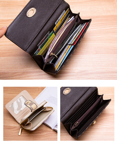 Billetera Compacta Coreana Multicompartimento con Relieve - Image 13
