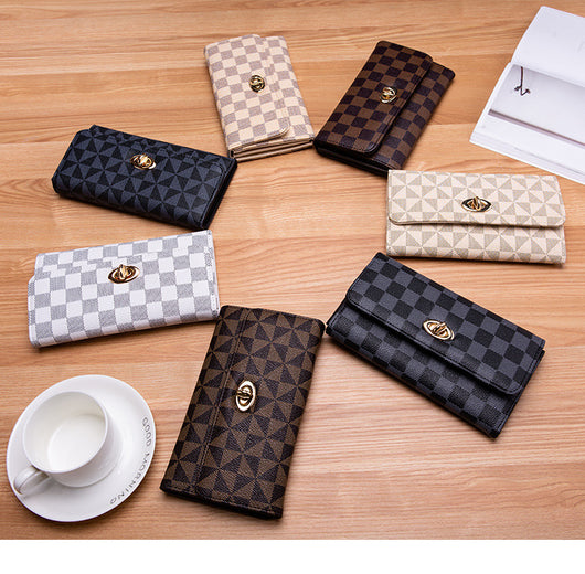 Billetera Compacta Coreana Multicompartimento con Relieve - Image 15