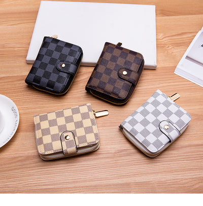 Billetera Compacta Coreana Multicompartimento con Relieve - Image 16