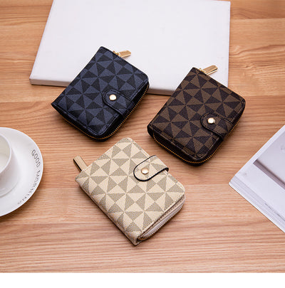 Billetera Compacta Coreana Multicompartimento con Relieve - Image 17