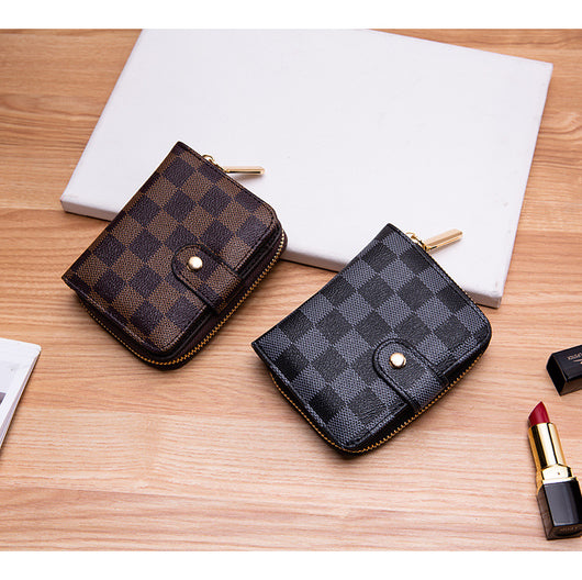 Billetera Compacta Coreana Multicompartimento con Relieve - Image 20