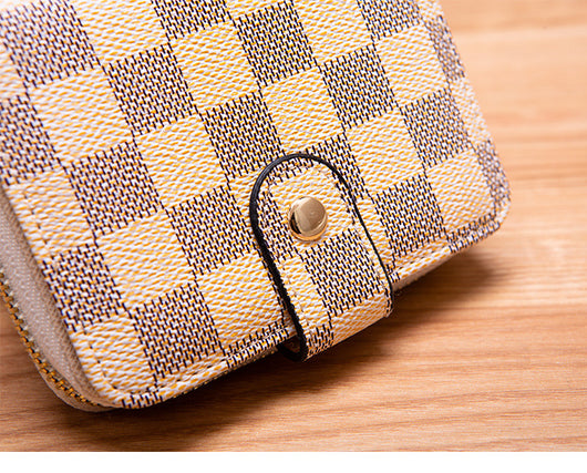 Billetera Compacta Coreana Multicompartimento con Relieve - Image 22