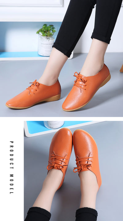 Zapatos Blancos Planos Clásicos Estilo Británico para Mujer - Image 13