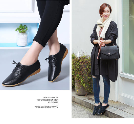 Zapatos Blancos Planos Clásicos Estilo Británico para Mujer - Image 17