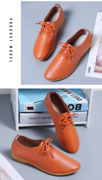 Zapatos Blancos Planos Clásicos Estilo Británico para Mujer - Image 20