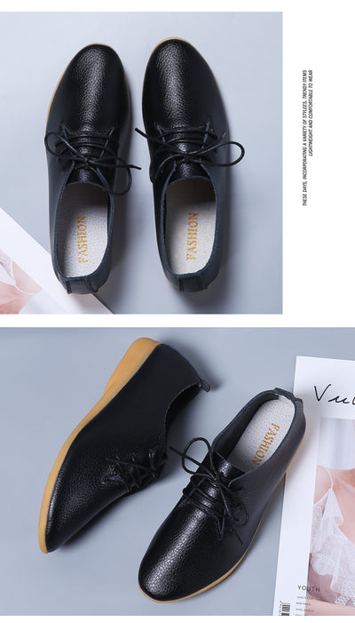 Zapatos Blancos Planos Clásicos Estilo Británico para Mujer - Image 22