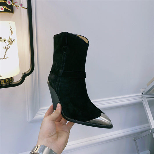 Botas para Mujer Punta Aguda con Refuerzo de Acero y Tacón Perfilado - Image 21